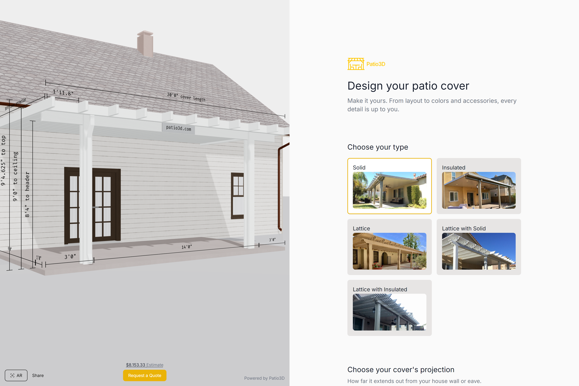 Patio3D - 3D Patio Configurator