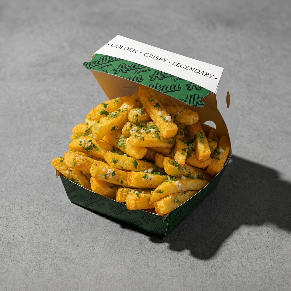 Garlic Cilantro (Kouzbara w Toum) · Thick-Cut House-Made Fries