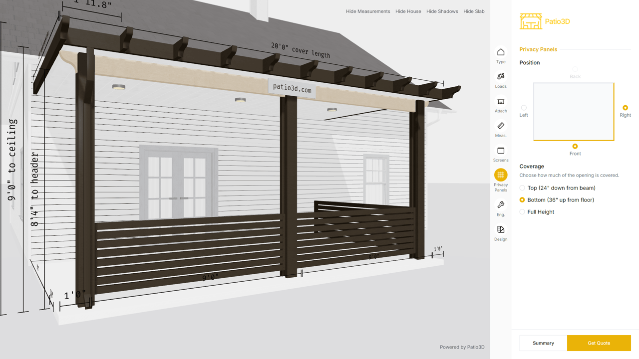 Roof Mounts, Privacy Panels, Screens, and Engineering Improvements! — product screenshot