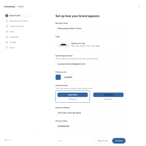 Set up how your brand appears