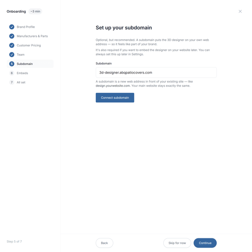 Set up your subdomain
