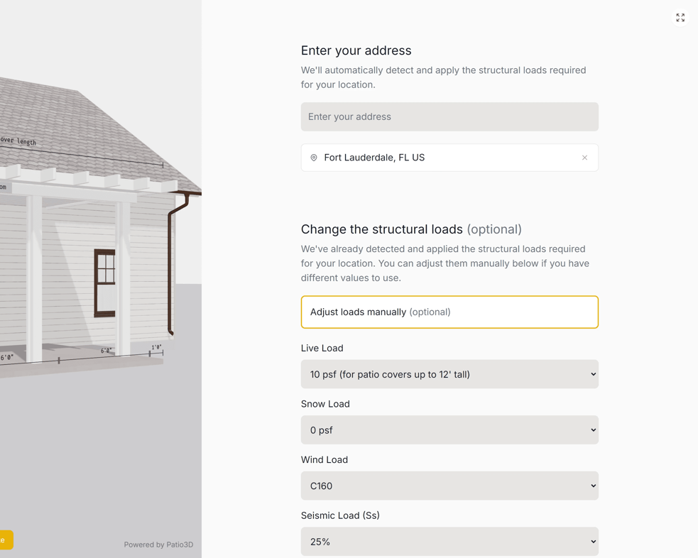 Design to the loads required at their address